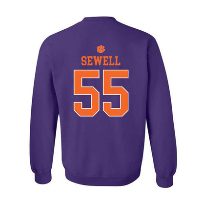 Clemson - NCAA Football : Harris Sewell - Classic Shersey Crewneck Sweatshirt-1