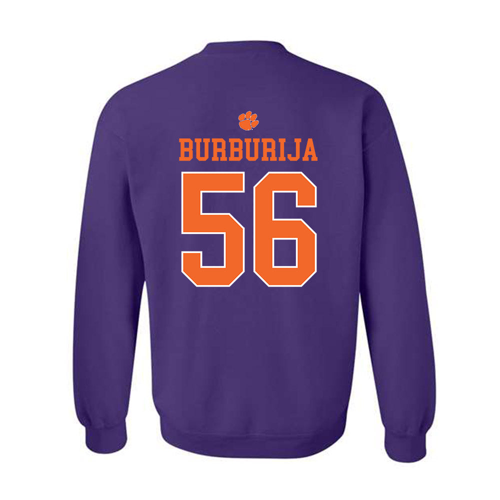 Clemson - NCAA Football : Andy Burburija - Classic Shersey Crewneck Sweatshirt-1