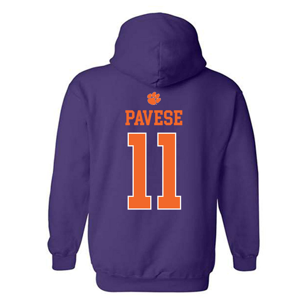 Clemson - NCAA Softball : Mac Pavese - Classic Shersey Hooded Sweatshirt-1