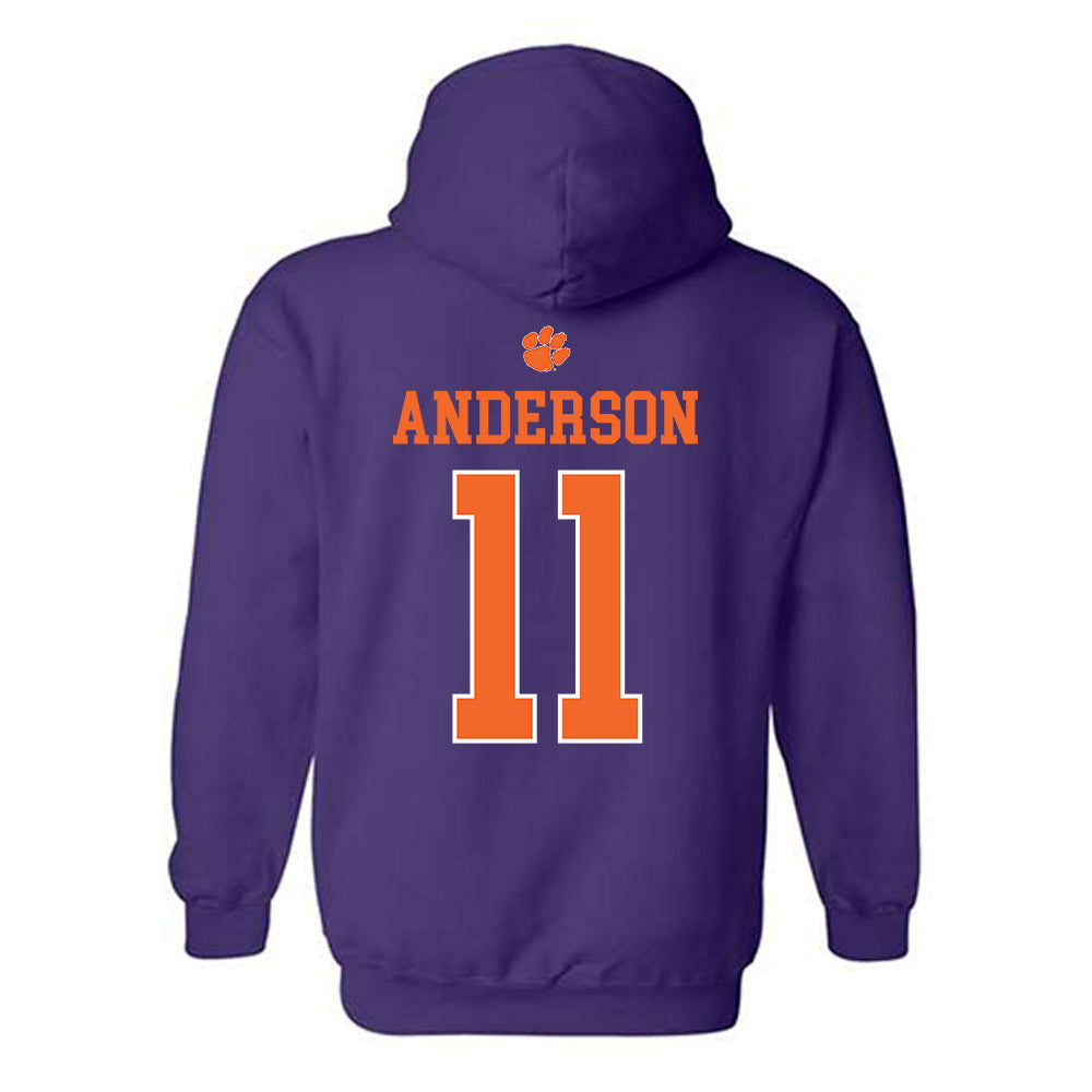 Clemson - NCAA Football : Polo Anderson - Classic Shersey Hooded Sweatshirt-1