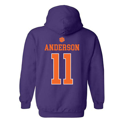 Clemson - NCAA Football : Polo Anderson - Classic Shersey Hooded Sweatshirt-1
