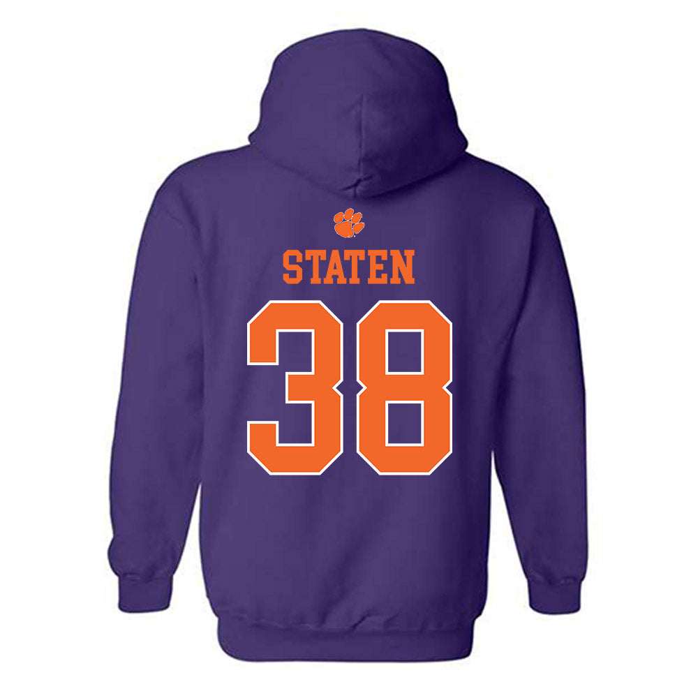 Clemson - NCAA Football : Dominic Staten - Classic Shersey Hooded Sweatshirt-1