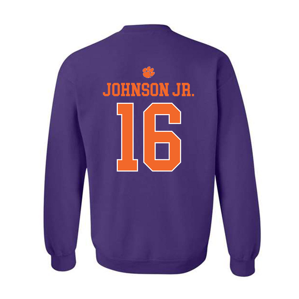 Clemson - NCAA Football : Chris Johnson Jr. - Classic Shersey Crewneck Sweatshirt-1