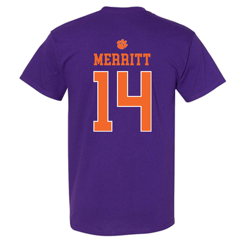 Clemson - NCAA Football : London Merritt - Classic Shersey T-Shirt-1