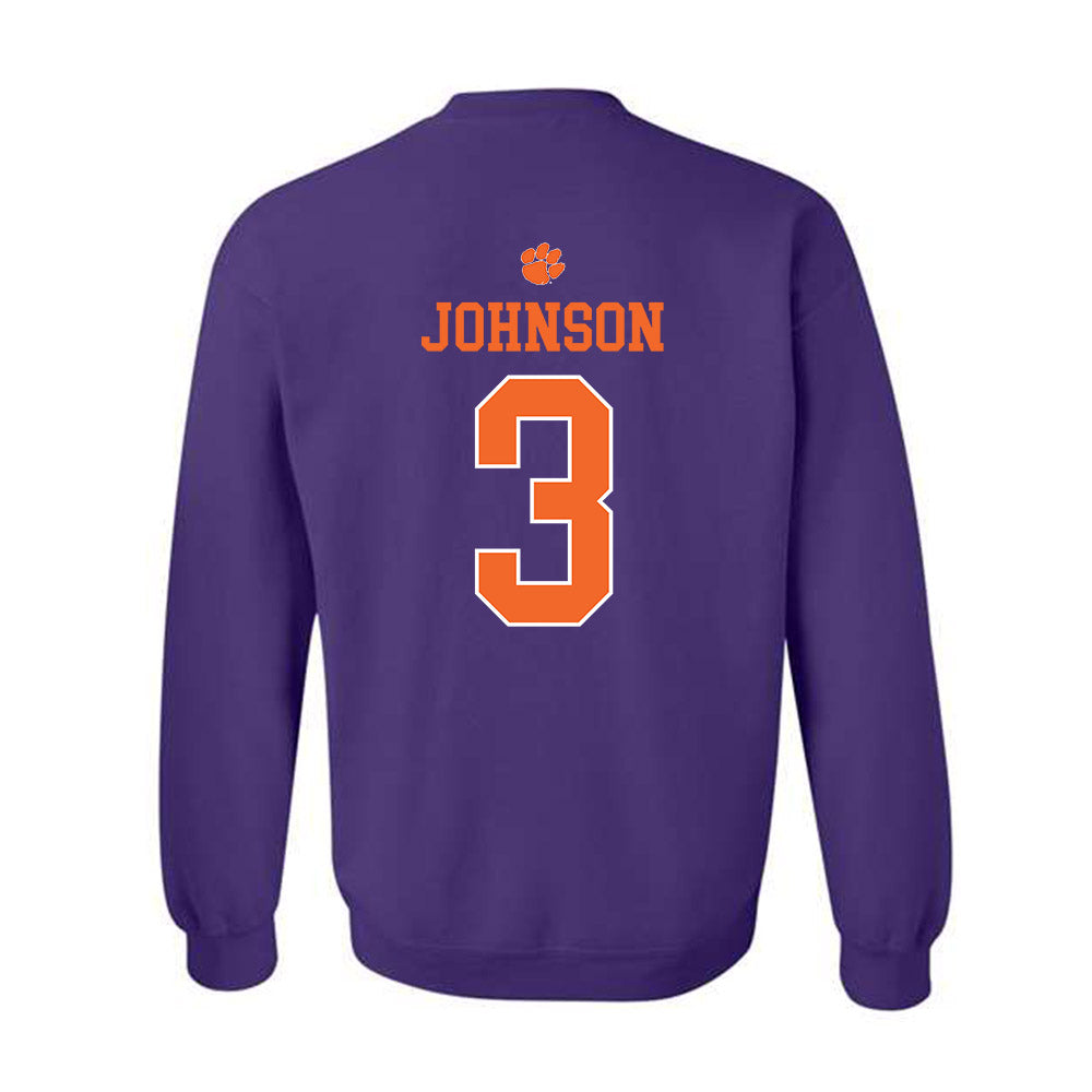 Clemson - NCAA Softball : Kylee Johnson - Classic Shersey Crewneck Sweatshirt-1