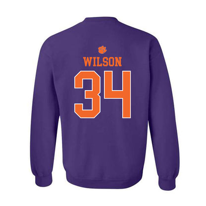 Clemson - NCAA Football : Max Wilson - Classic Shersey Crewneck Sweatshirt-1