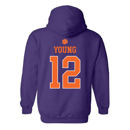Clemson - NCAA Football : Shavar Young - Classic Shersey Hooded Sweatshirt-1