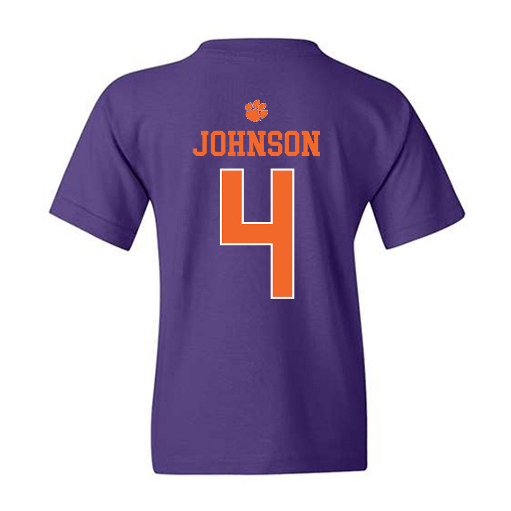 Clemson - NCAA Men's Basketball : Efrem Johnson - Classic Shersey Youth T-Shirt-1