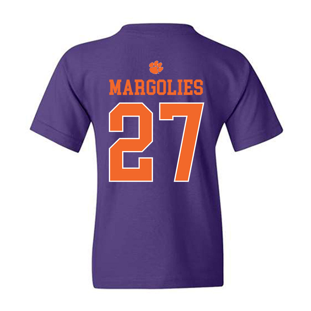 Clemson - NCAA Baseball : Dan Margolies - Classic Shersey Youth T-Shirt-1