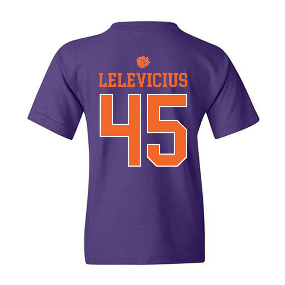 Clemson - NCAA Men's Basketball : Liutauras Lelevicius - Classic Shersey Youth T-Shirt-1