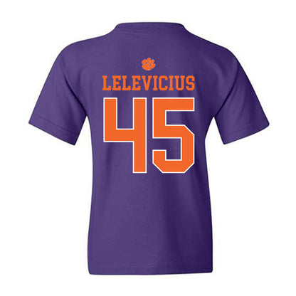 Clemson - NCAA Men's Basketball : Liutauras Lelevicius - Classic Shersey Youth T-Shirt-1