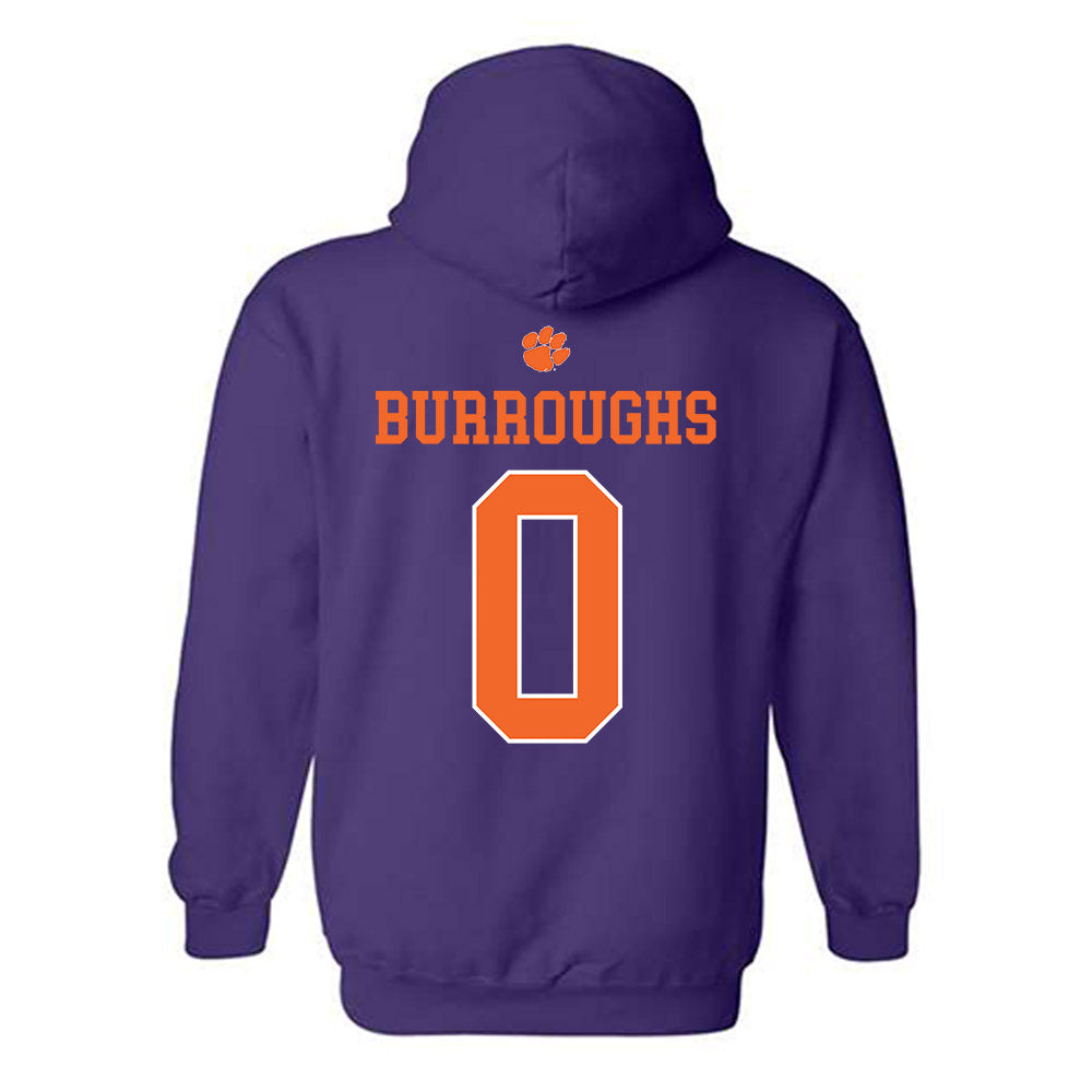 Clemson - NCAA Football : Naeem Burroughs - Classic Shersey Hooded Sweatshirt-1