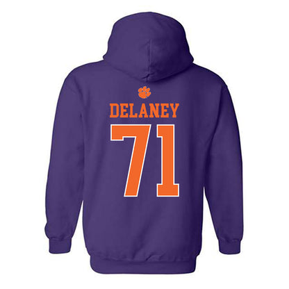 Clemson - NCAA Football : Leo Delaney - Classic Shersey Hooded Sweatshirt-1