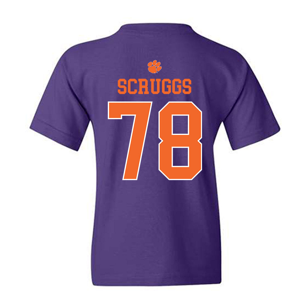 Clemson - NCAA Football : Carter Scruggs - Classic Shersey Youth T-Shirt-1