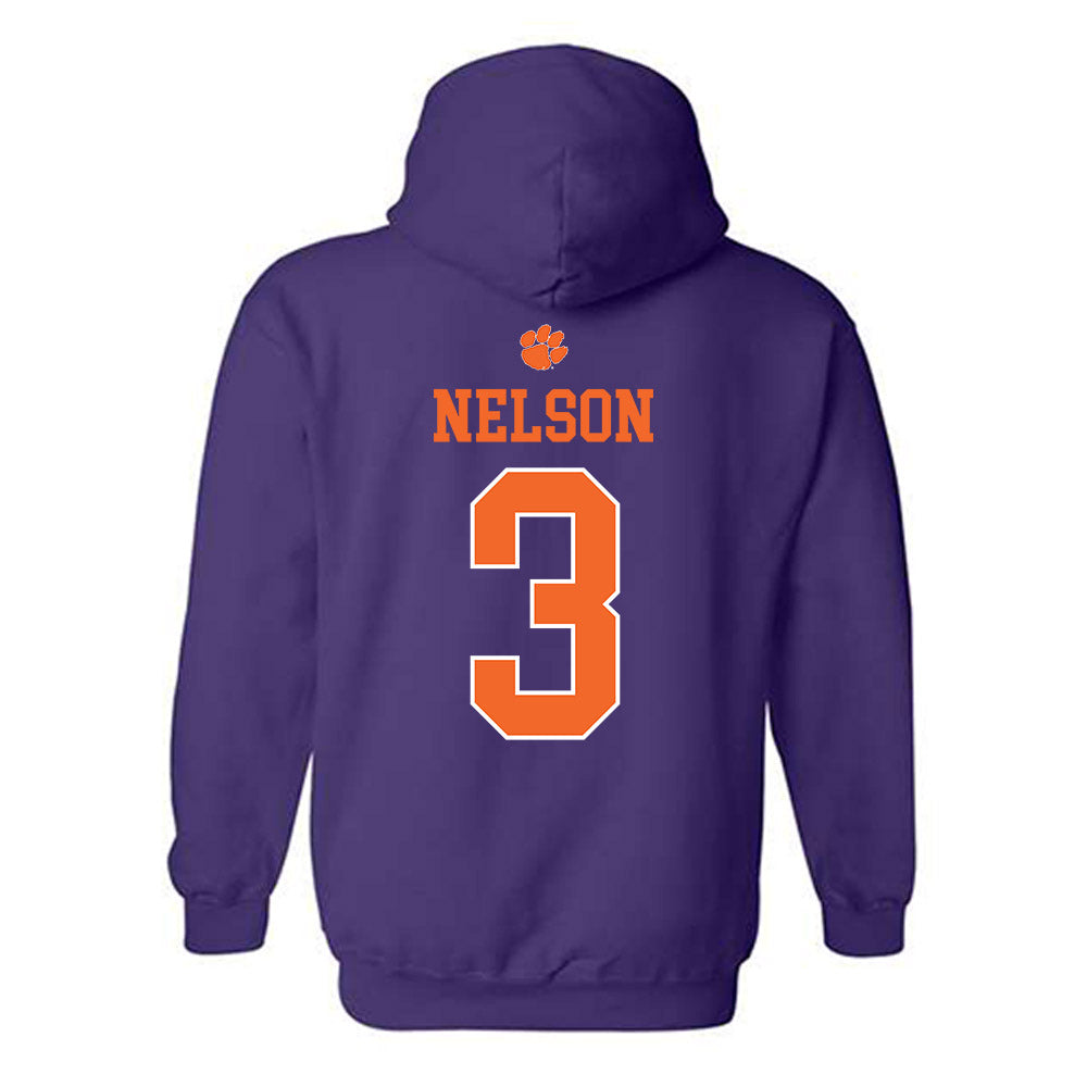 Clemson - NCAA Women's Basketball : Mackenzie Nelson - Classic Shersey Hooded Sweatshirt-1