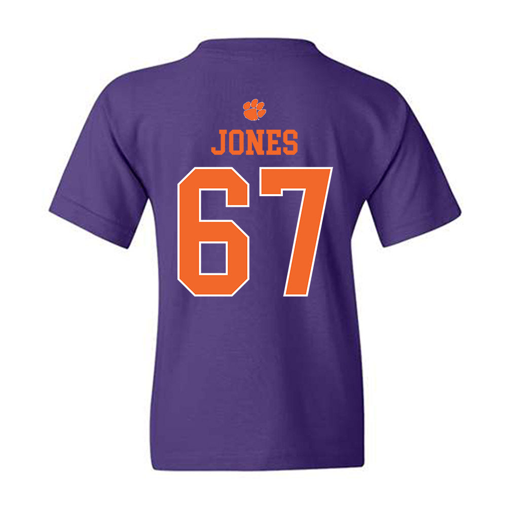 Clemson - NCAA Football : Carlito Jones - Classic Shersey Youth T-Shirt-1