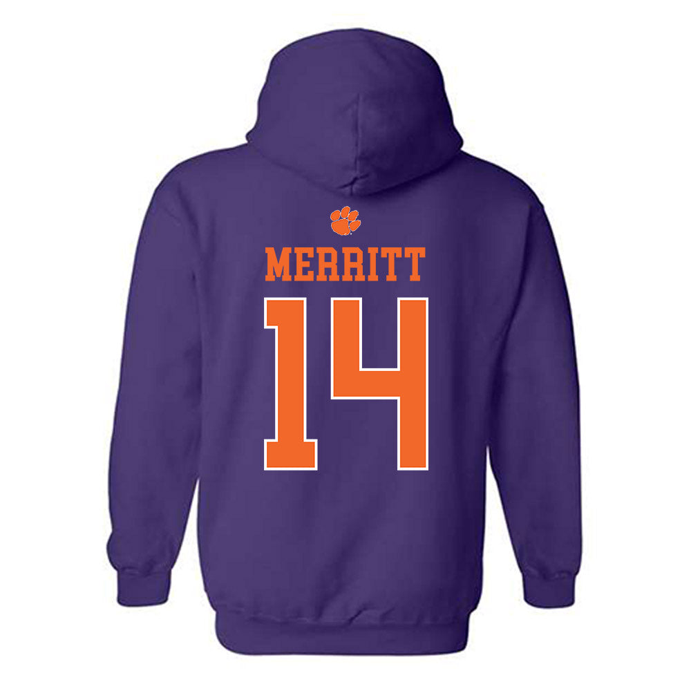 Clemson - NCAA Football : London Merritt - Classic Shersey Hooded Sweatshirt-1
