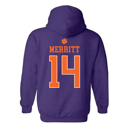 Clemson - NCAA Football : London Merritt - Classic Shersey Hooded Sweatshirt-1