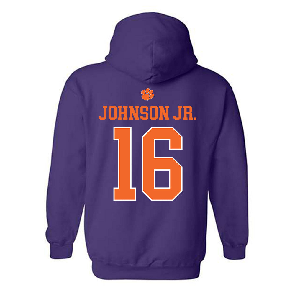 Clemson - NCAA Football : Chris Johnson Jr. - Classic Shersey Hooded Sweatshirt-1