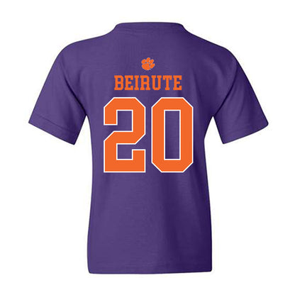 Clemson - NCAA Men's Soccer : Andres Beirute - Classic Shersey Youth T-Shirt-1