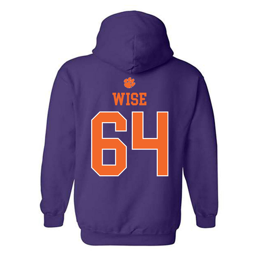 Clemson - NCAA Football : Grant Wise - Classic Shersey Hooded Sweatshirt-1