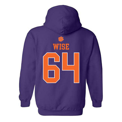 Clemson - NCAA Football : Grant Wise - Classic Shersey Hooded Sweatshirt-1