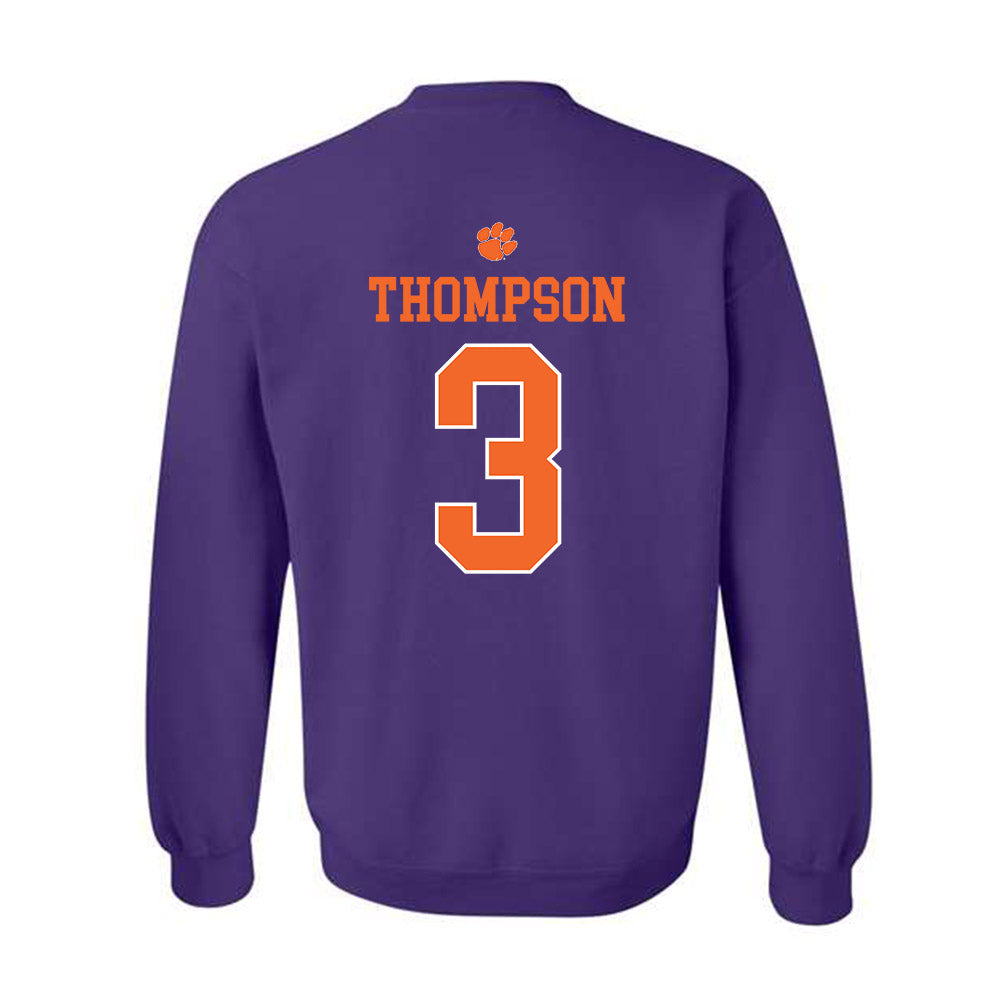 Clemson - NCAA Men's Basketball : Chase Thompson - Classic Shersey Crewneck Sweatshirt-1
