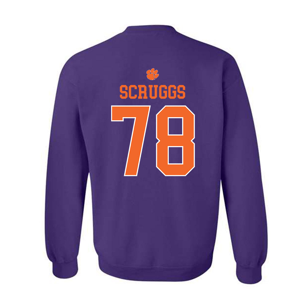 Clemson - NCAA Football : Carter Scruggs - Classic Shersey Crewneck Sweatshirt-1