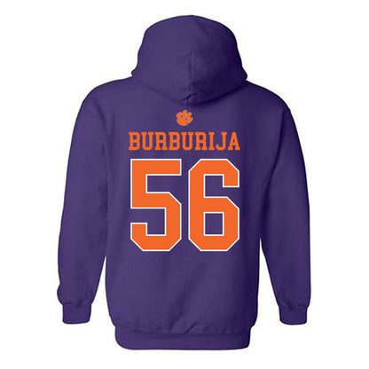 Clemson - NCAA Football : Andy Burburija - Classic Shersey Hooded Sweatshirt-1