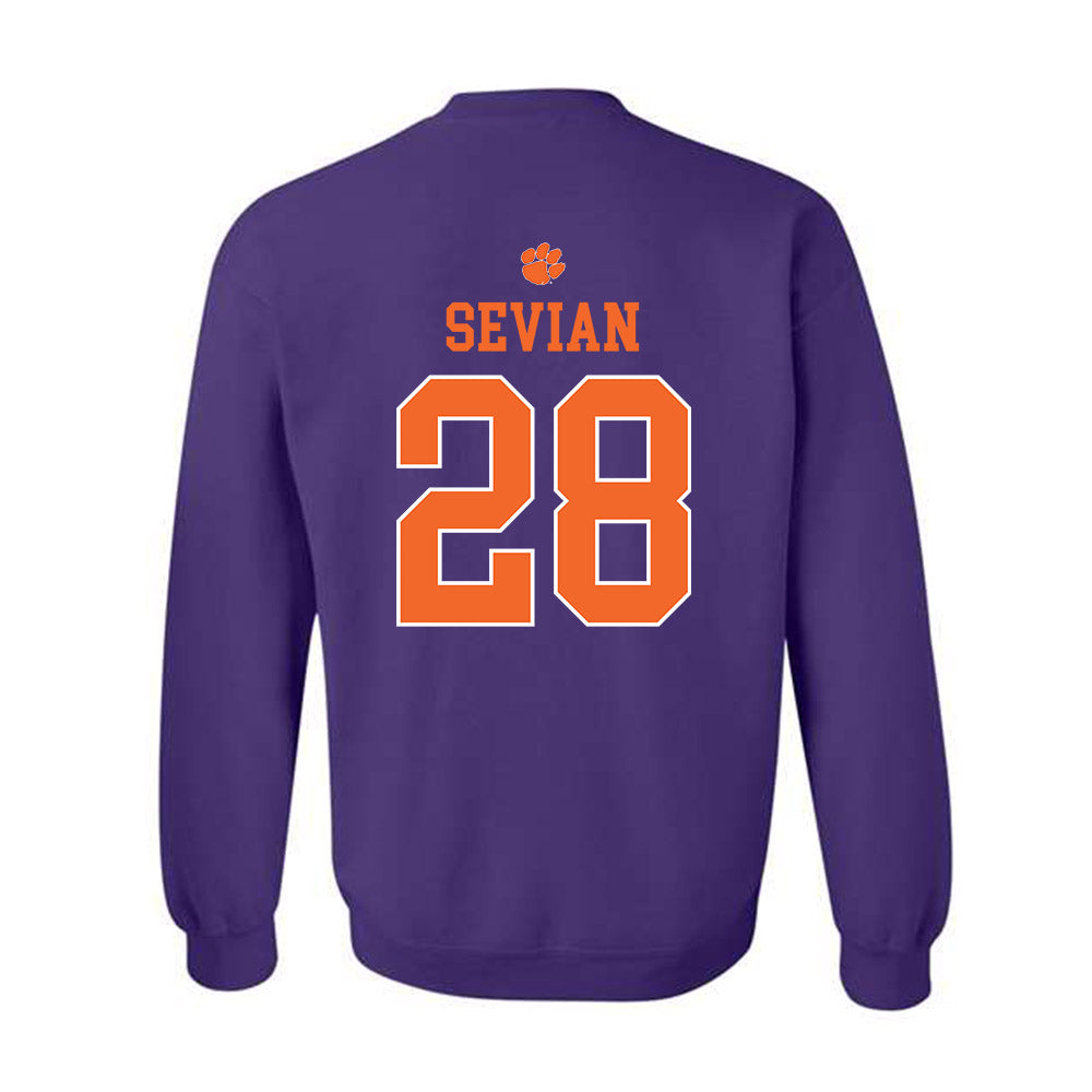 Clemson - NCAA Men's Soccer : Xander Sevian - Classic Shersey Crewneck Sweatshirt-1