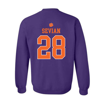 Clemson - NCAA Men's Soccer : Xander Sevian - Classic Shersey Crewneck Sweatshirt-1