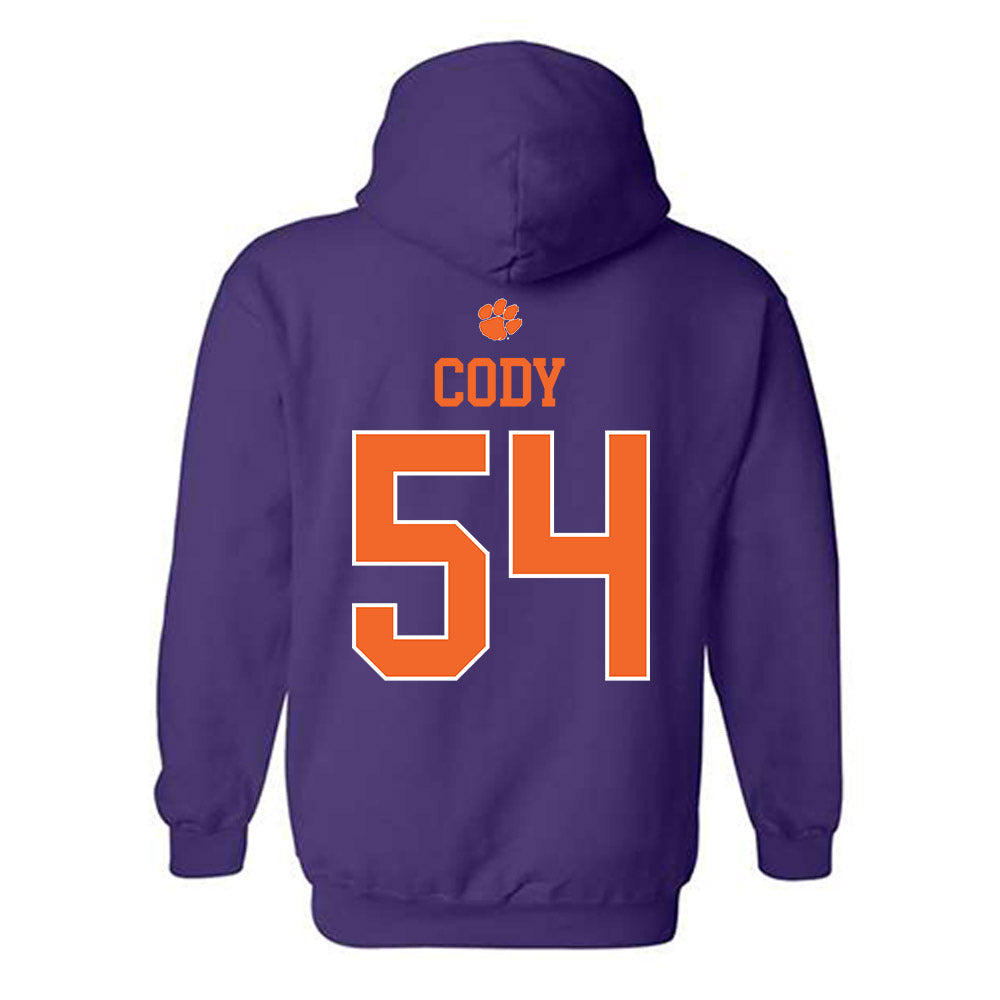 Clemson - NCAA Football : Kam Cody - Classic Shersey Hooded Sweatshirt-1