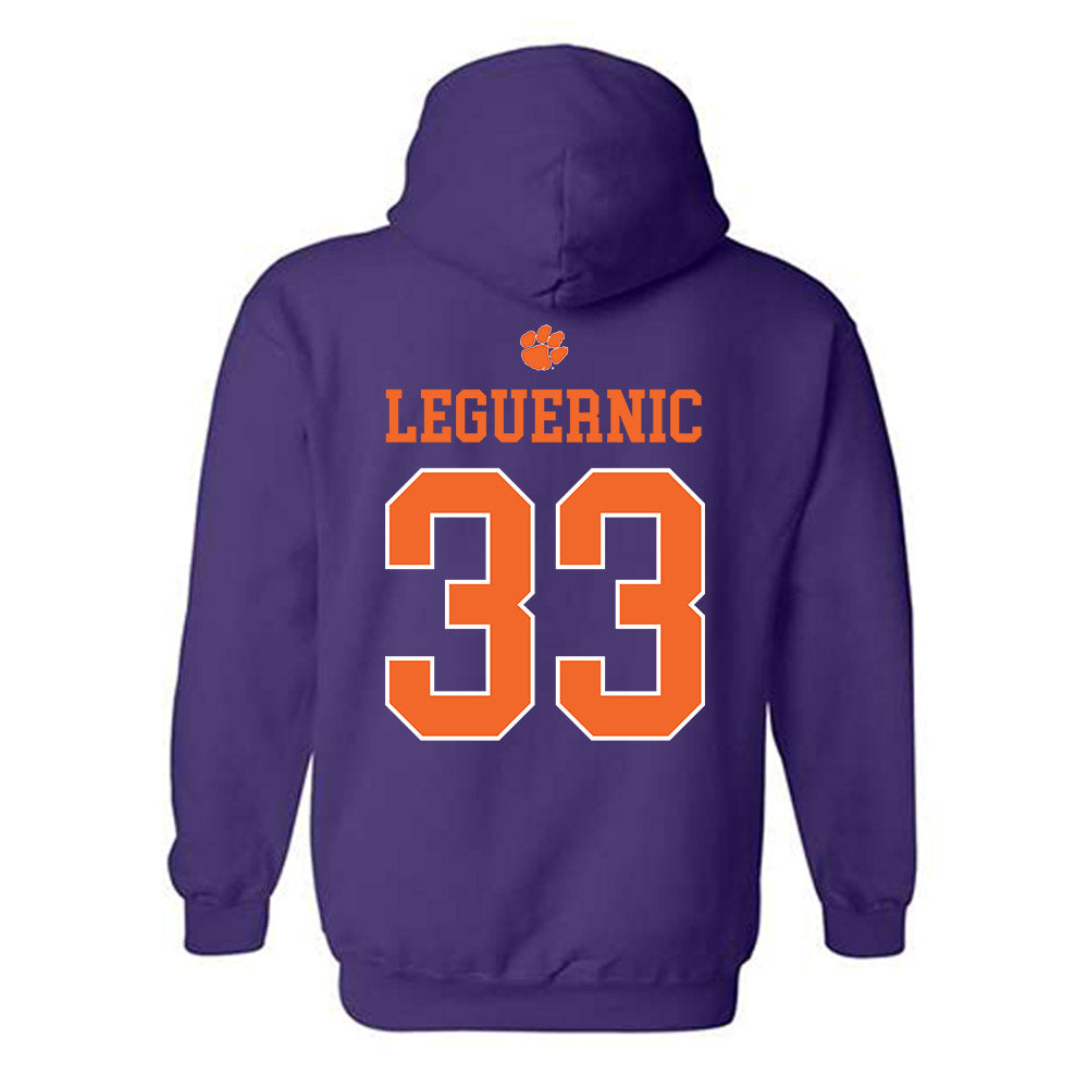 Clemson - NCAA Baseball : Justin LeGuernic - Classic Shersey Hooded Sweatshirt-1