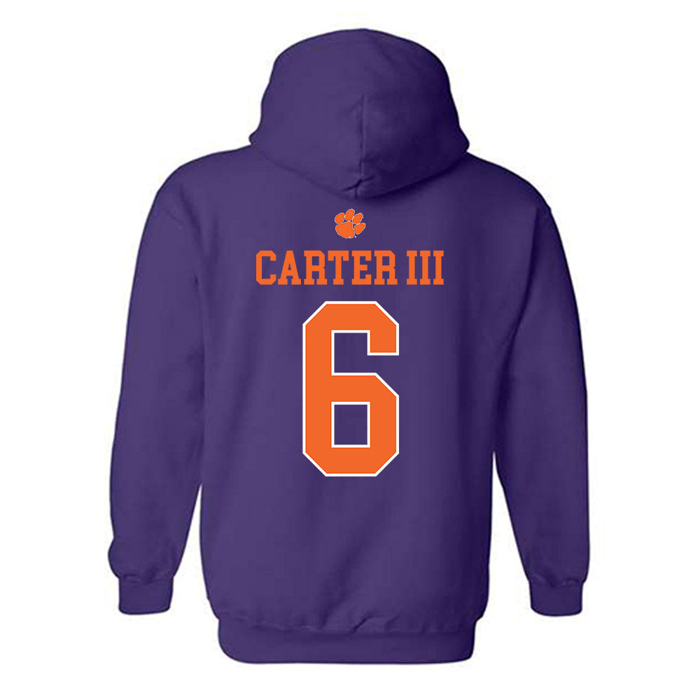 Clemson - NCAA Football : Jerome Carter III - Classic Shersey Hooded Sweatshirt-1