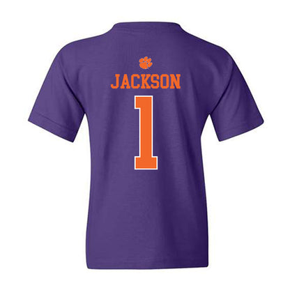 Clemson - NCAA Women's Basketball : Amaia Jackson - Classic Shersey Youth T-Shirt-1