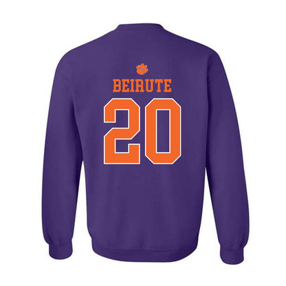 Clemson - NCAA Men's Soccer : Andres Beirute - Classic Shersey Crewneck Sweatshirt-1