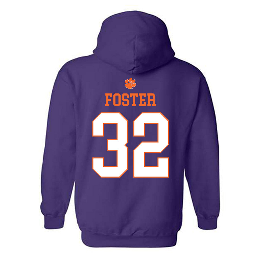 Clemson - NCAA Football : Michael Foster - Classic Shersey Hooded Sweatshirt-1