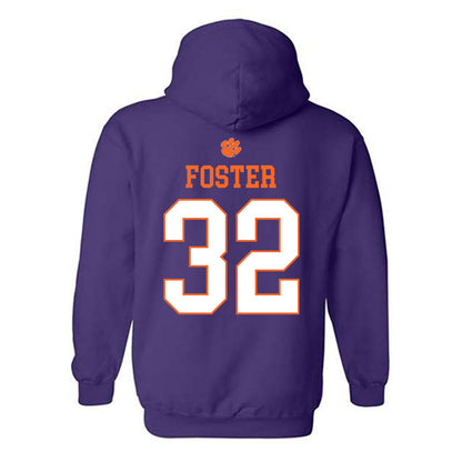 Clemson - NCAA Football : Michael Foster - Classic Shersey Hooded Sweatshirt-1