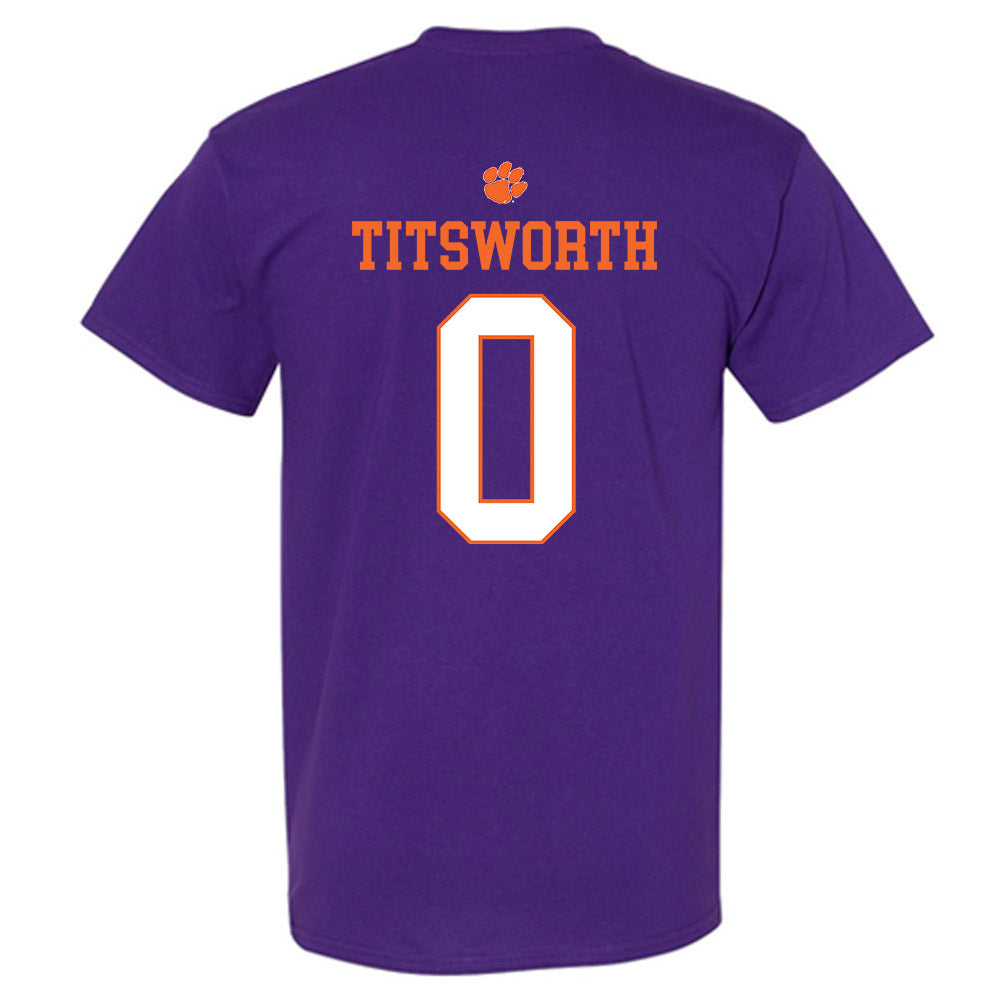 Clemson - NCAA Baseball : Drew Titsworth - Classic Shersey T-Shirt-1