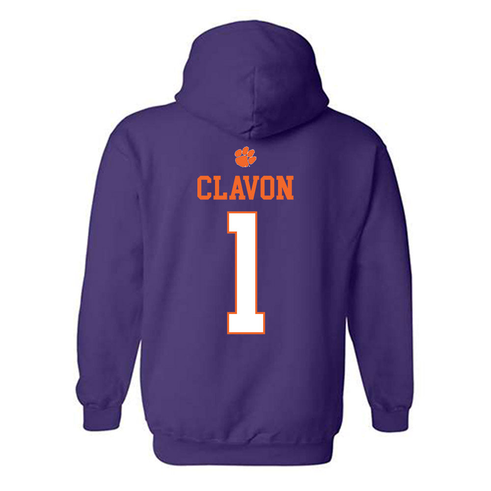 Clemson - NCAA Baseball : Bryce Clavon - Classic Shersey Hooded Sweatshirt-1