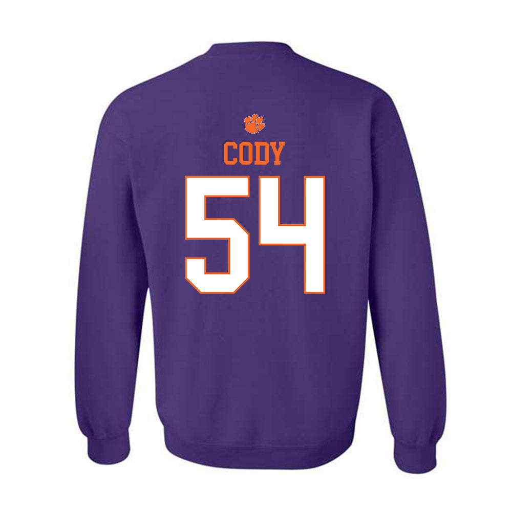 Clemson - NCAA Football : Kam Cody - Classic Shersey Crewneck Sweatshirt-1