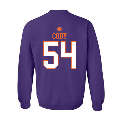 Clemson - NCAA Football : Kam Cody - Classic Shersey Crewneck Sweatshirt-1