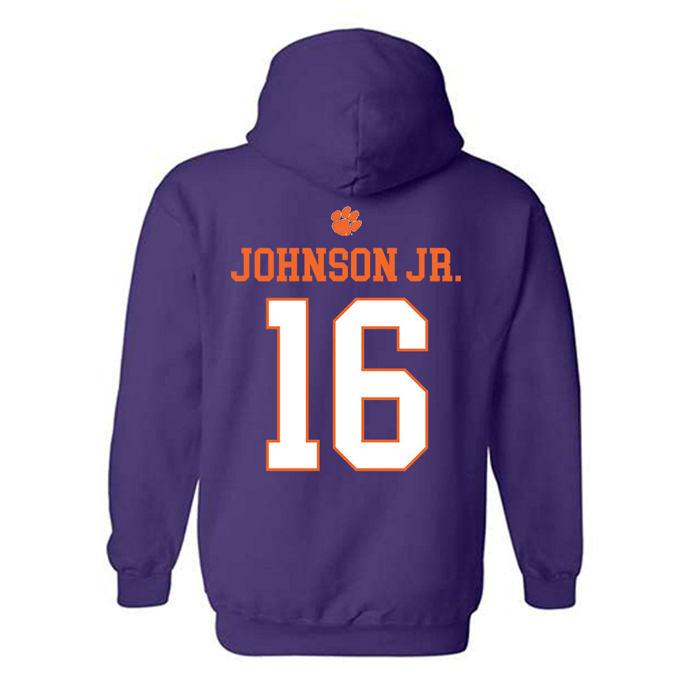 Clemson - NCAA Football : Chris Johnson Jr. - Classic Shersey Hooded Sweatshirt-1