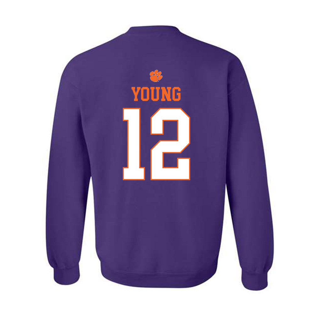 Clemson - NCAA Football : Shavar Young - Classic Shersey Crewneck Sweatshirt-1