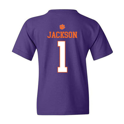 Clemson - NCAA Women's Basketball : Amaia Jackson - Classic Shersey Youth T-Shirt-1