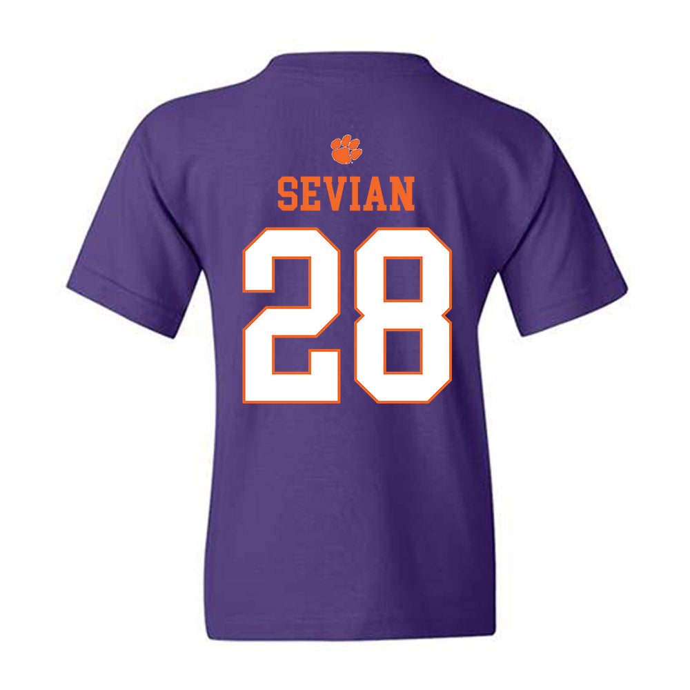 Clemson - NCAA Men's Soccer : Xander Sevian - Classic Shersey Youth T-Shirt-1