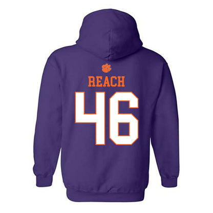 Clemson - NCAA Football : Jackson Reach - Classic Shersey Hooded Sweatshirt-1
