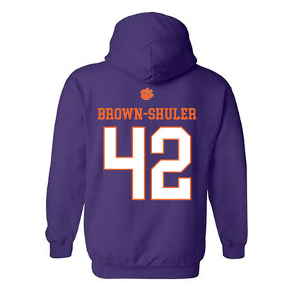Clemson - NCAA Football : Hevin Brown-Shuler - Classic Shersey Hooded Sweatshirt-1