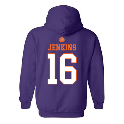 Clemson - NCAA Women's Soccer : Jolie Jenkins - Classic Shersey Hooded Sweatshirt-1