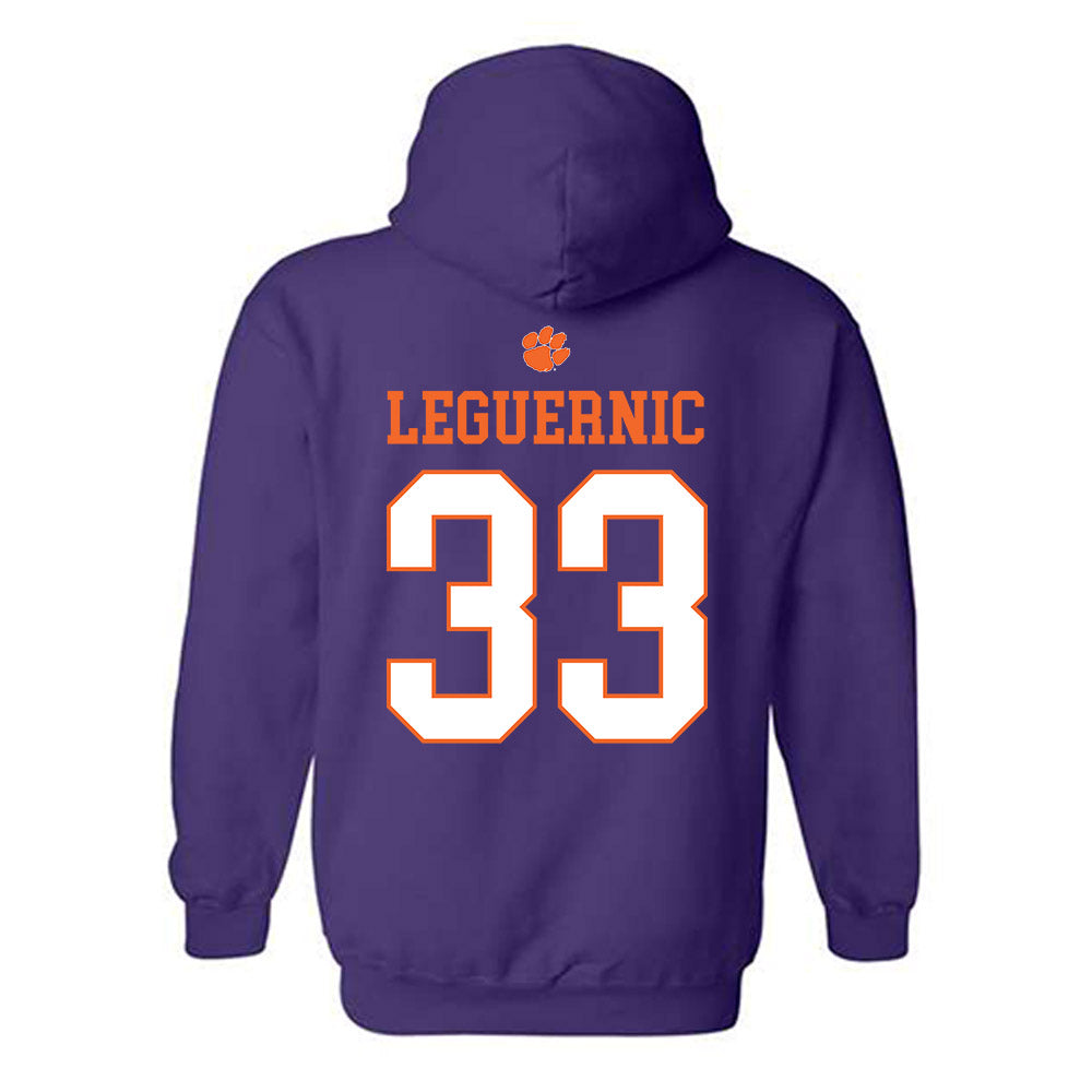 Clemson - NCAA Baseball : Justin LeGuernic - Classic Shersey Hooded Sweatshirt-1